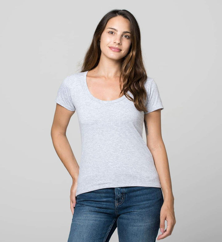 Women's Sweat-Proof Undershirt with wide round Neck / Gray Vigoré