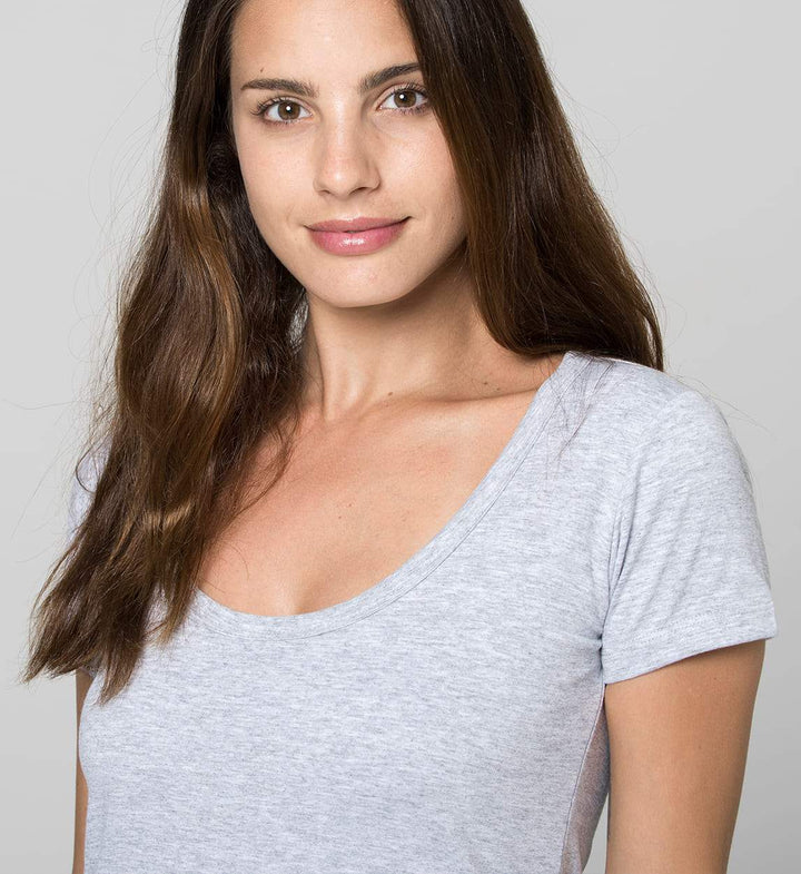 Women's Sweat-Proof Undershirt with wide round Neck / Gray Vigoré