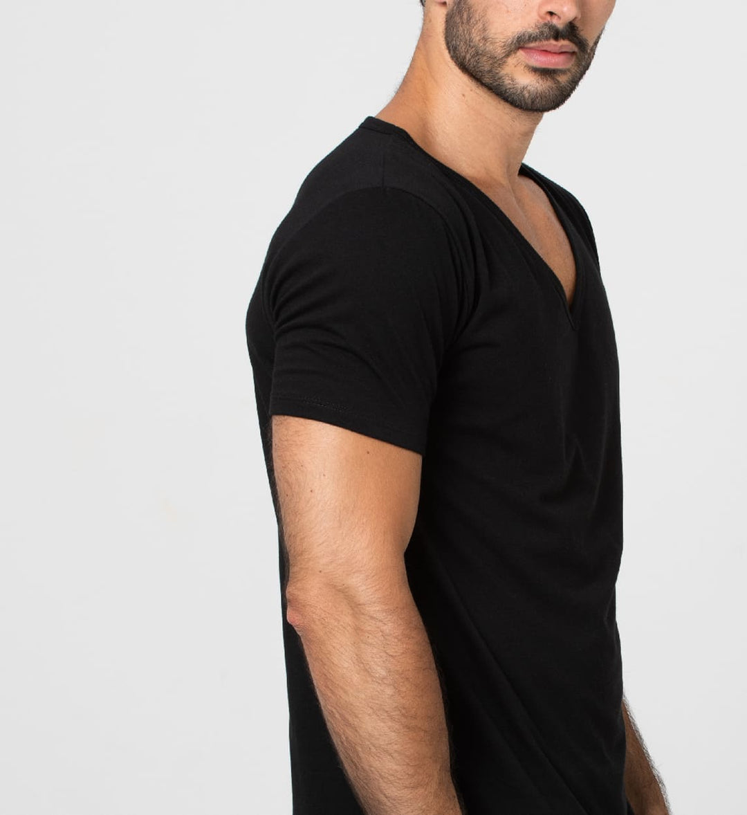 Sweat Proof Undershirt Deep V-Neck / Black