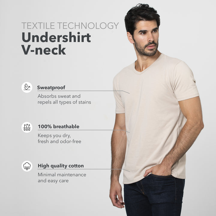 Sweat Proof Undershirt V-Neck / Black