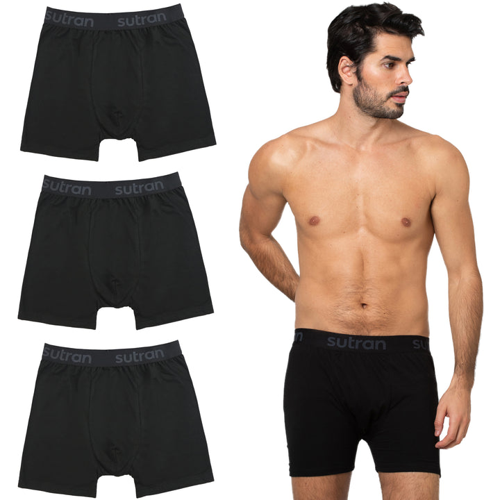 3-Pack Sweat-Proof Boxer Shorts – Black
