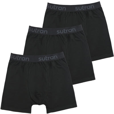 3-Pack Sweat-Proof Boxer Shorts – Black