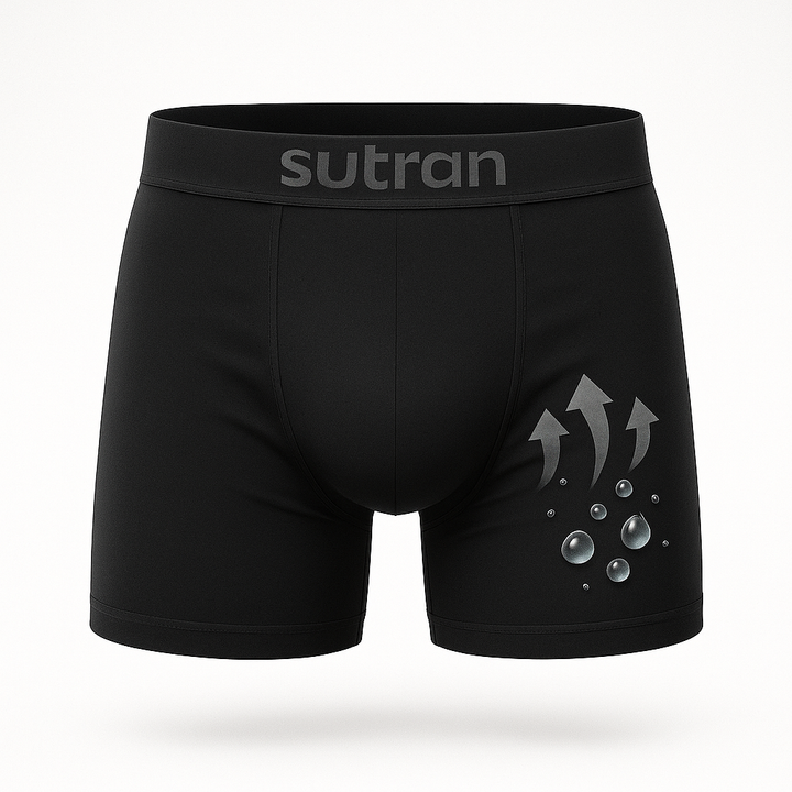 3-Pack Sweat-Proof Boxer Shorts – Black