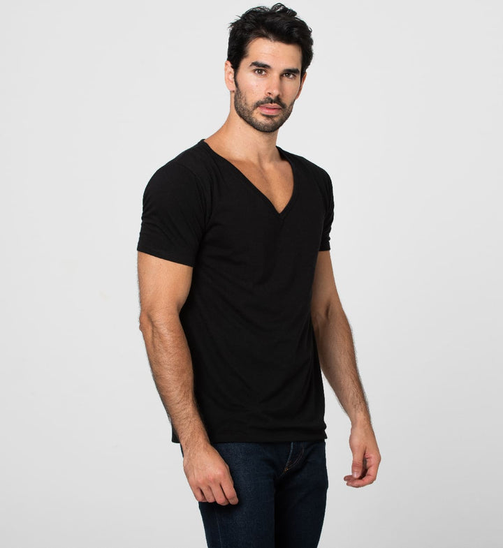 Sweat Proof Undershirt Deep V-Neck / Black